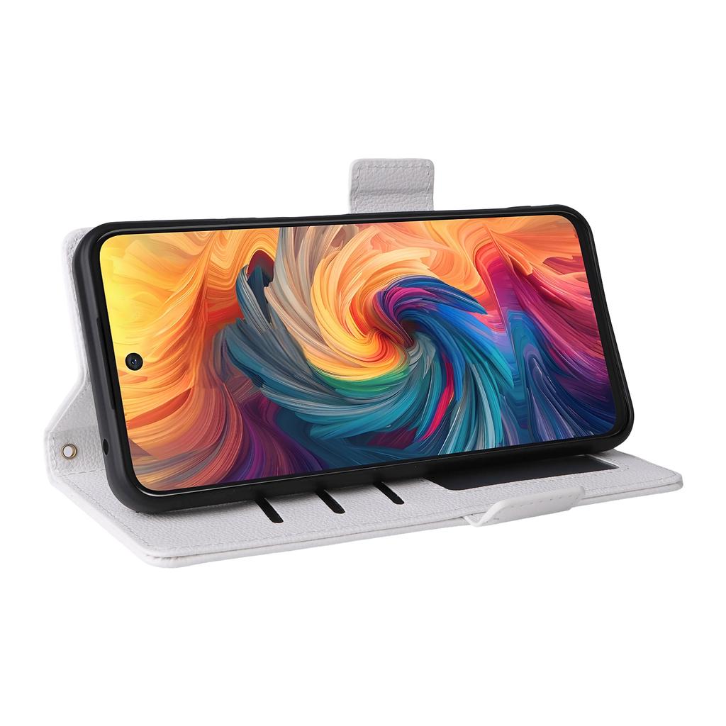 For ZTE Blade V70/nubia V70 Case with Wrist Strap Litchi Texture PU Leather Wallet Phone Cover