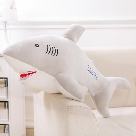 40/50cm Cute Simulated Shark Fish Plush Toy Soft Stuffed Doll Pillow Cushion
