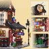 City Japanese Ramen Shop Street View Building Blocks Lamian Noodles Restaurant Architecture Lights Bricks Decoration Toys Gift