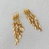 Elegante Quasten-Ohrringe mit Blattgold für Damen