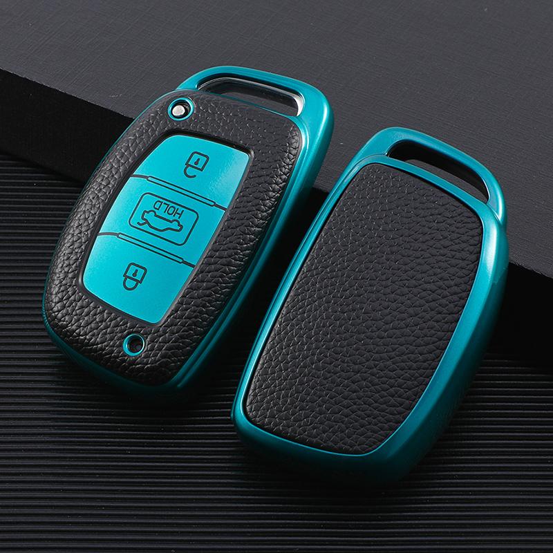 Capa de couro TPU para chave de carro, capa protetora de chaveiro para Hyundai Elantra HB20 I10 I20 I30 IX25 IX35 IX45 TUCSON