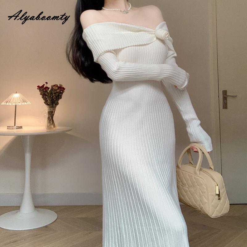 [SOMEWHERE BUTTER]24FW★韓国人気★Evelyn Lace Long Dress Lilac Irregular Ruffle Hem Dress | Cheon Seo Jin - Penthouse