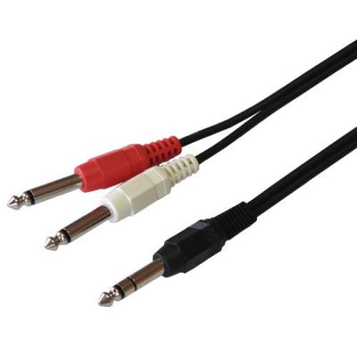 Line Cable Stereo Standard Plug and Mono Standard Plug X2 F-Factory [Music Series] 6.3mm 6.3mm (Red/White) 3.0m / C-105