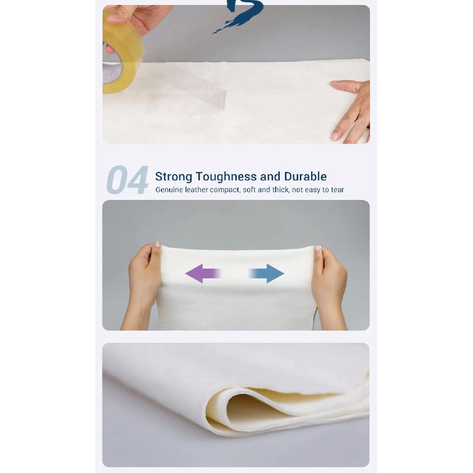 Natural Chamois Car Care Cleaning Cloth Genuine Sheepskin Wash Rag Suede Ultra Absorbent Quick Dry Towels for Car Wash Accessori