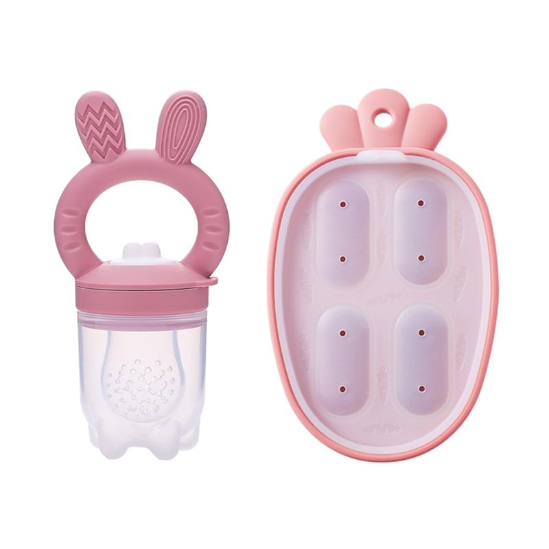 Ensemble d'alimentation pour animaux Lapin Design Plateau Congélateur Lait Maternel Plateau Congélateur Soupe Alimentaire Silicone Bac à Glace Silicone Sans BPA