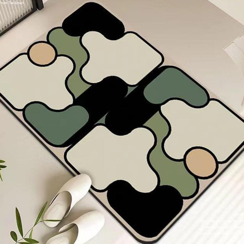Heterotypic Diatom Printing Bathroom Thickening Mat Bath Non-slip Carpets In Wash Basin Bathtub Side Floor Rug Shower Room Doormat Memory Foam 3D Pad