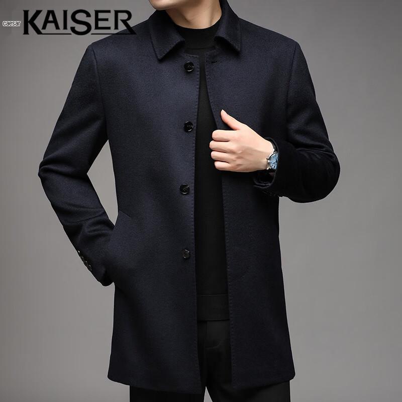 Caesar Herren Mittellanger Woll- und Kaschmirmantel