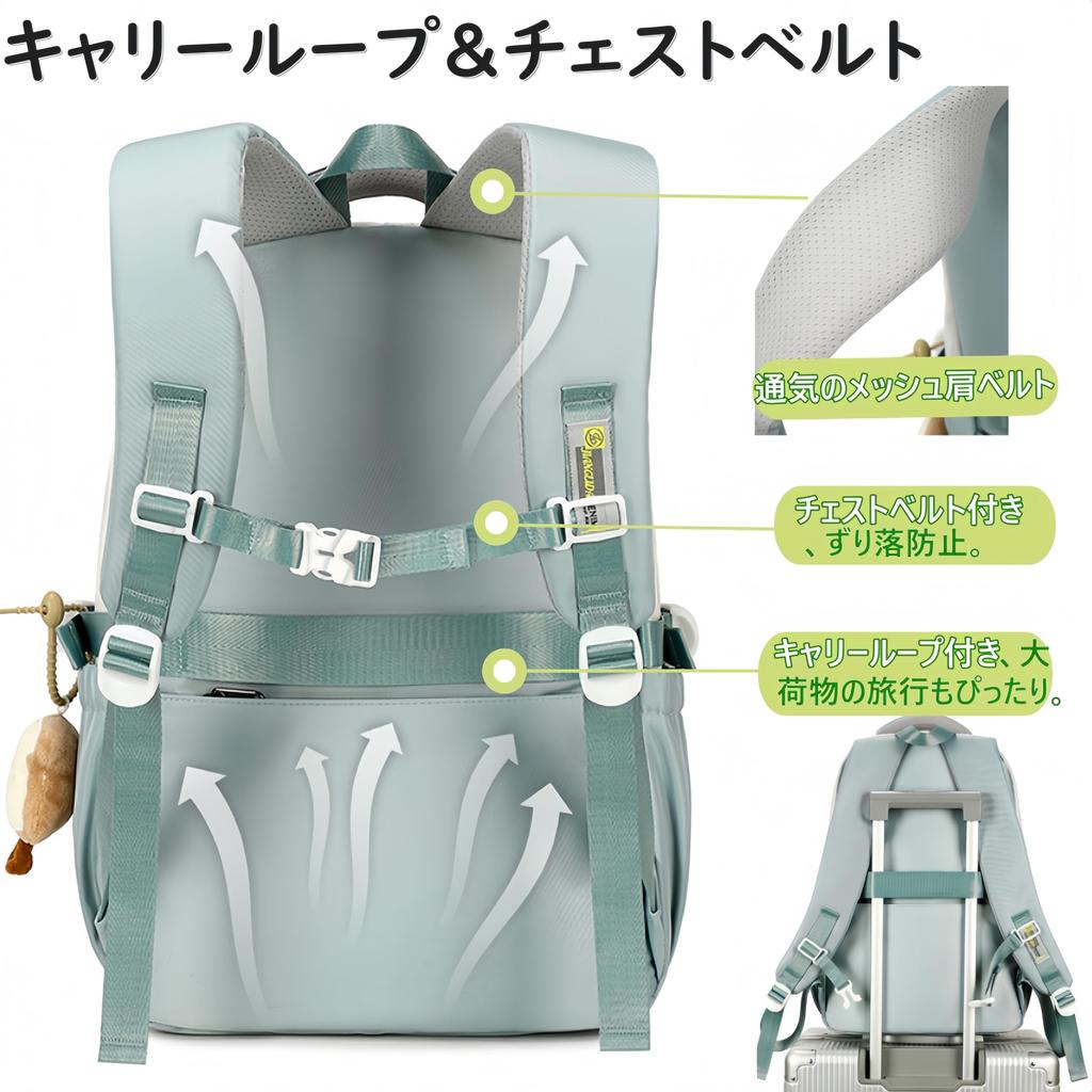 Schulrucksack für Junior High, High School und College, große Kapazität, Schul-Zoll-PC [VNGOLERRY] Mädchen, Schule, Schule, Schüler, Rucksack, Ausflug,