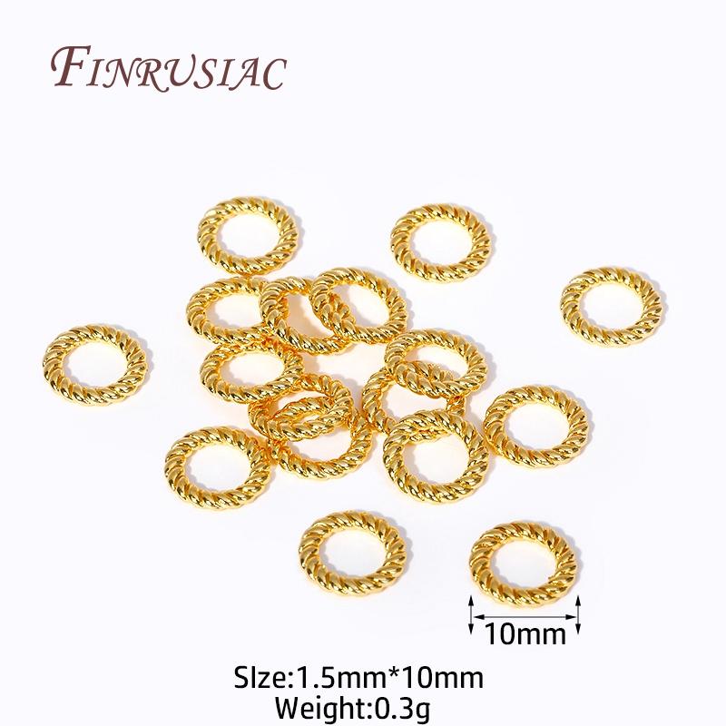 18K Goldplattierte Legierung Metall Runde Verdrehte Geschlossene Ringverbinder Für DIY Schmuckherstellung Zubehör Zubehör