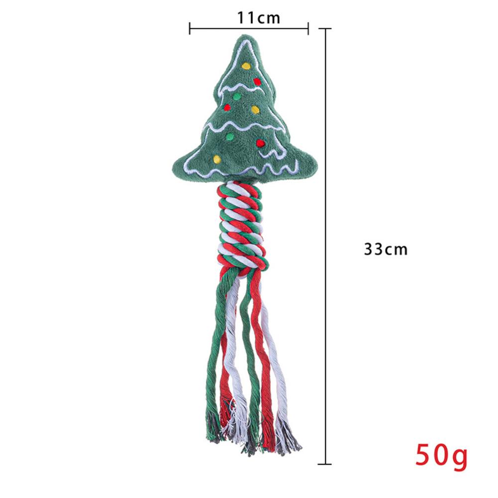 Christmas Pet Cotton Rope Toys Dog Interactive Toy Bite Resistant Dog Toy Christmas Gift Pets Toys