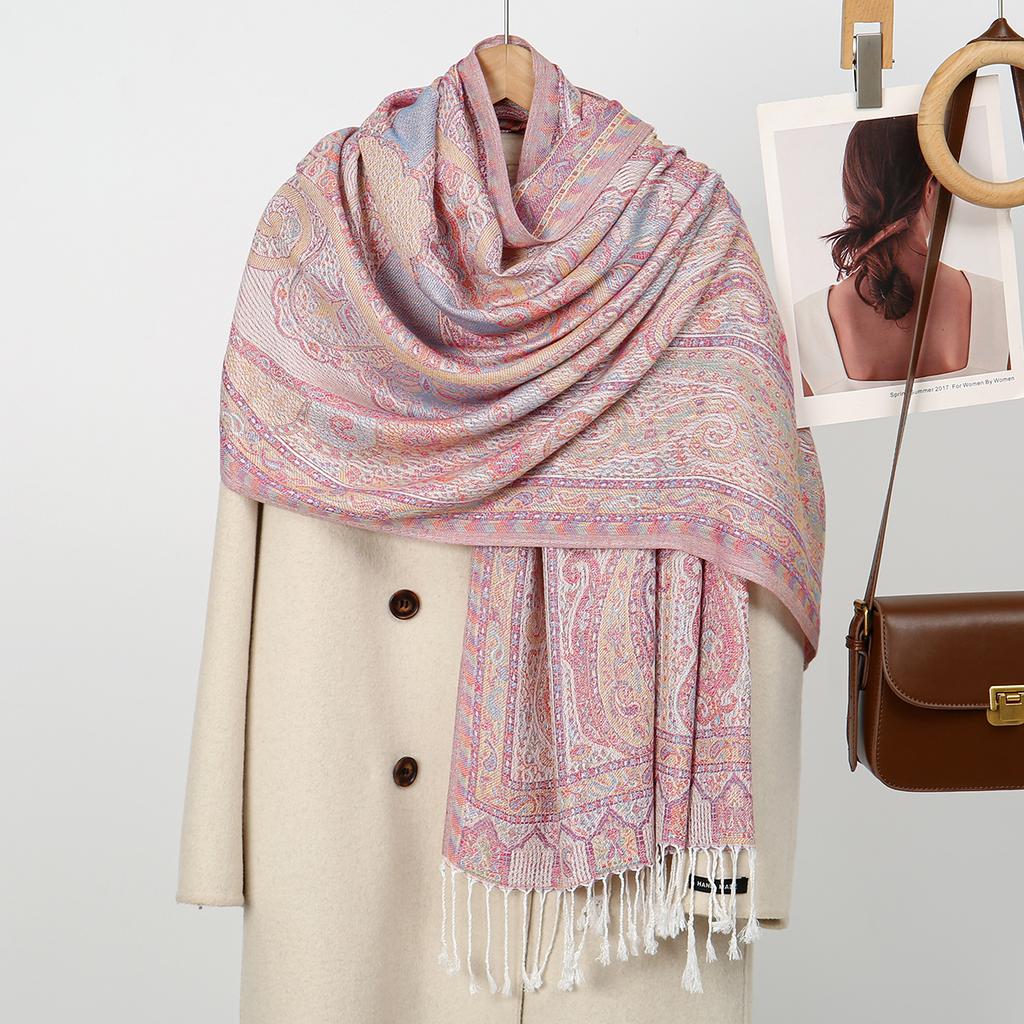 Bohemia Paisley Pashmina Hijab Scarf Woman Muslim Hijabs Cashmere Shawl Female Foulard Turban Head Wraps Headband Luxury Brand