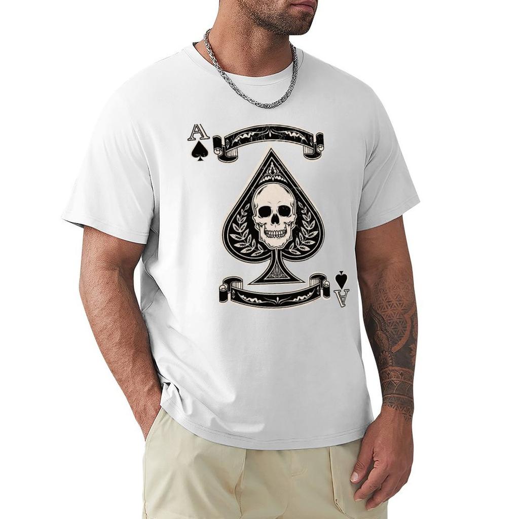 Ace of Spades Skull Heavy Metal Gothic Rock Lover Biker Gift TShirt oversizeds plain men t shirts