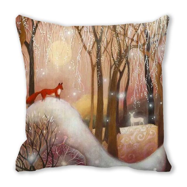 45cm Merry Christmas Cushion Cover Pillowcase 2024 Christmas Decorations for Home Ornament Happy New Year Christmas Decor 2025