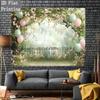 2D Romantic Forest Floral Backdrop for Wedding Photoshoot