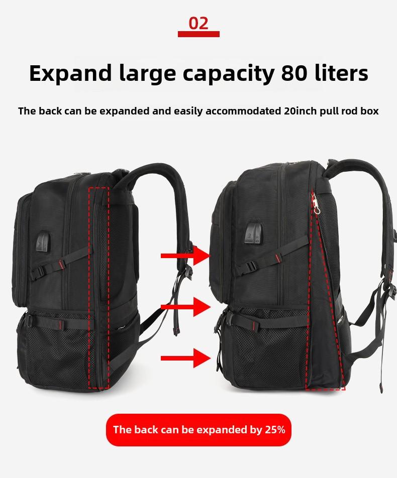 Men's Waterproof Large-Capacity Travel & Sports Backpack for Outdoor & School
