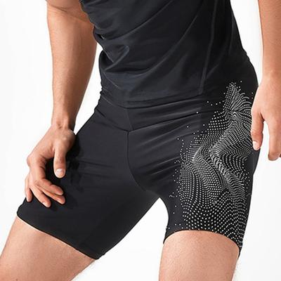 Herren-Badehose, elastisch, weich, schnell trocknend, atmungsaktiv, schmale Passform, farblich abgestimmt, Bade-Boxershorts mit mittlerer Taille, enge Badeshorts zum Surfen, Wassersport