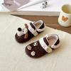 Girls' plush puppy doll Birkenstock cotton shoes, new winter style, plush-lined boys' warm shoes
