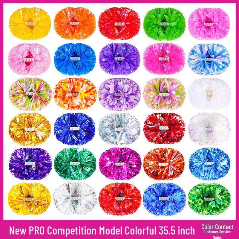 New Pro Competition Cheerleading Pom-Poms - Hand-Held, Colorful Cheer Flowers