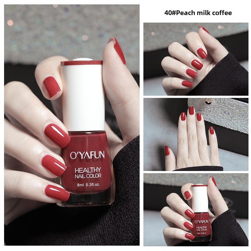 Ou Yafei 8ml Water-Based, Long-Lasting, Quick-Dry, Peelable Nail Polish