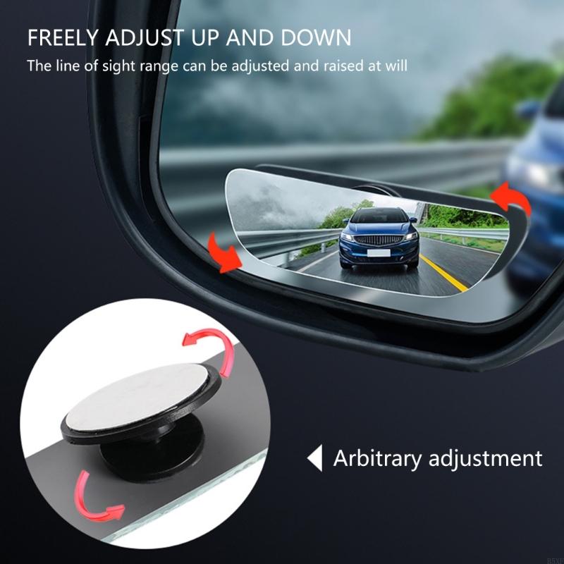 2025 New Frameless Vehicle Mirror 360 Rotation Quick Mount Blind Spots for Blind Spots