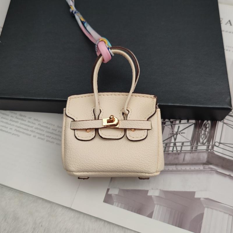 New Style Mini Cowhide Bag Accessories High-Grade Wallet Headphone Bag Pendant Car Key Chain Pendant Expansion