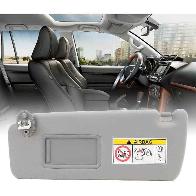 Sun Visor Left Driver Side Sun Blocking Makeup Mirror Rear View Sun Shielding Board Compatible for Toyota Land Cruiser Prado 2010-2023