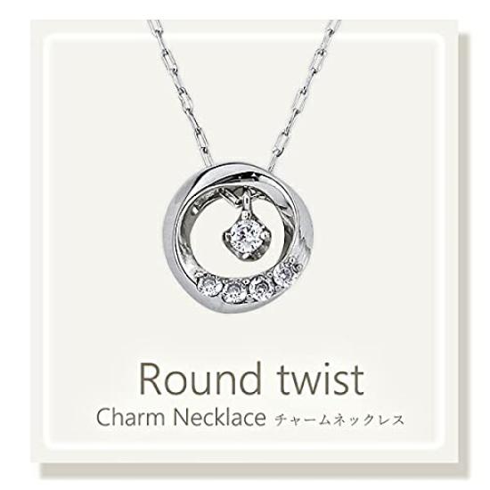 [La Amore Eterno] Necklace, Accessory for Women, Single Stone, RoundOval Twist Ring, Zirconia, Silver Pendant, Gift