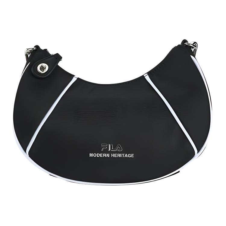 New FILA Fabric Crossbody Bag, Shoulder Bag Women's Jet Black F13W421164FBK