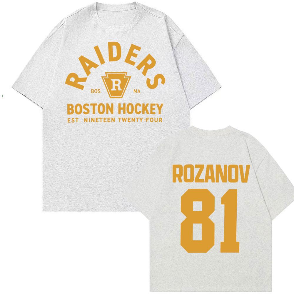 Ilya Rozanov 81Boston Raiders TV Heated Rivalry Inspired TShirts Men Women TShirt Tops Streetwear High Quality Summer T Shirt