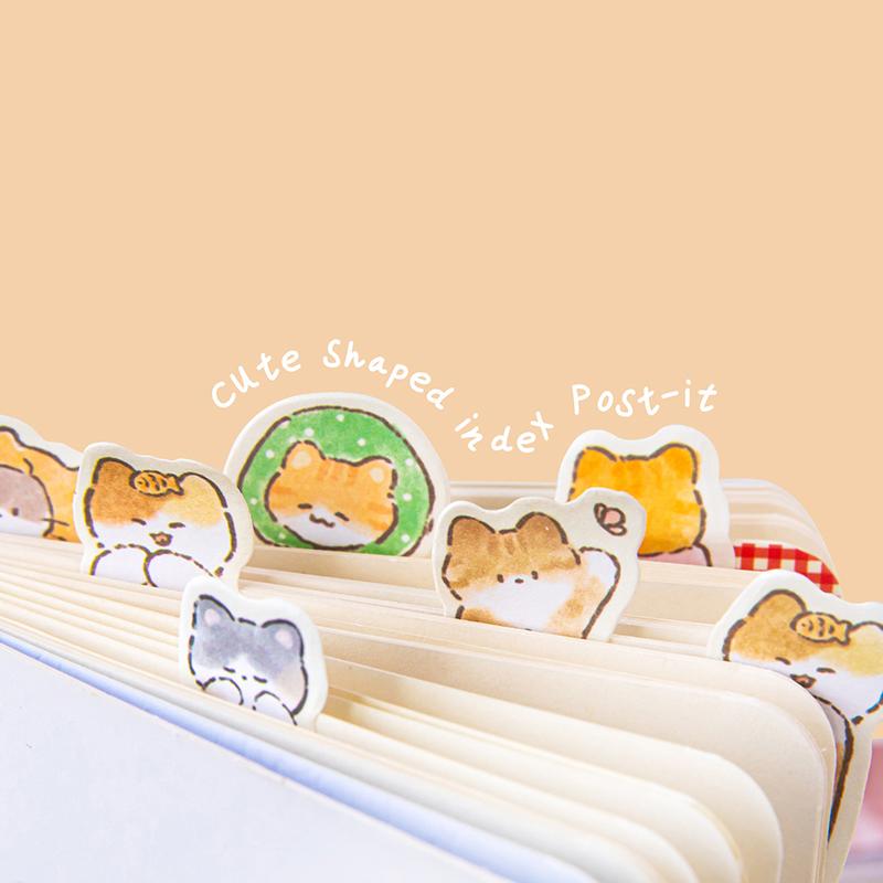 180Sheets Cute  Cat Index Sticky Notes Cartoon Special-Shaped Sticky Note Creative N Times Sticky Note School Supplies