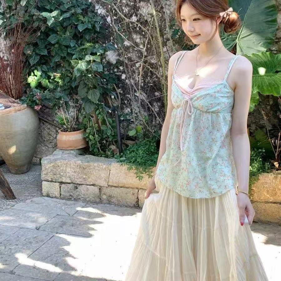 Women's V-Neck Knit Cardigan & A-Line Skirt Set