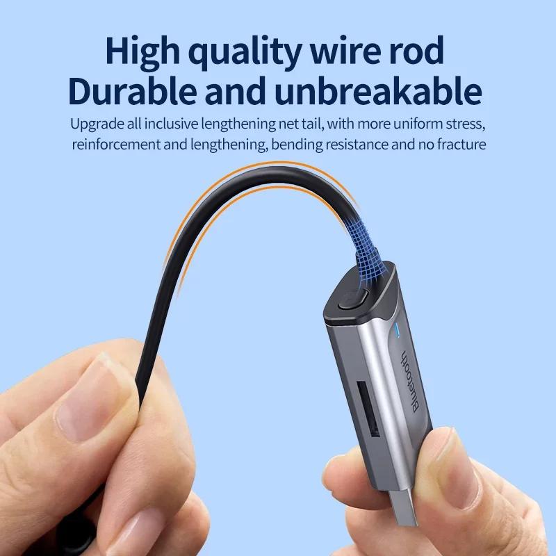 Bluetooth Receiver 5.3 Stereo Wireless Auto Usb To 3.5Mm Jack Aux Audio Adapter Music Mic Handsfree Call Sd Card Slot Fit For Auto Kit