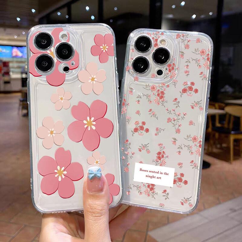 Flower Case for Xiaomi Redmi Note 13 14 Pro 5G 12 14 4G 10 11 12 13 14 Pro Plus 5G 11S 12S Transparent Thin Silicone Soft Cover