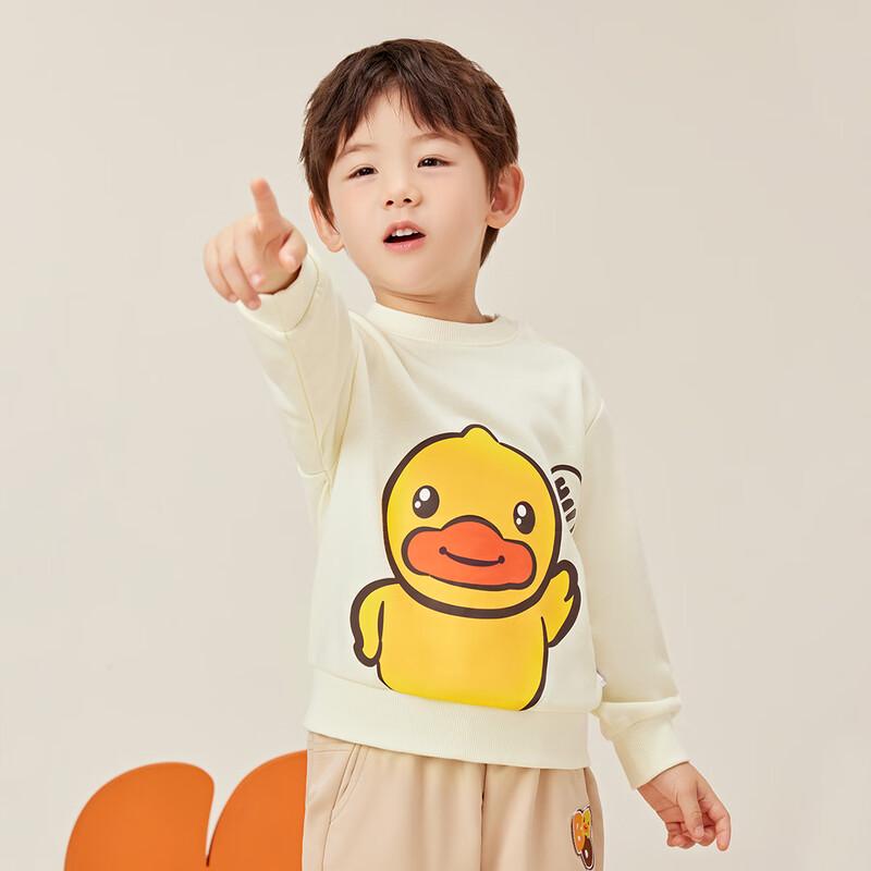 B.Duck Boys' Playful Duck Crew Neck Sweatshirt