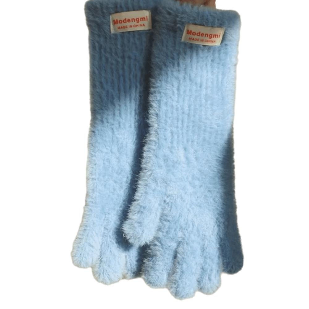 Warm Winter Plush Gloves Mink Fleece Velvet Mittens Korean Touch Screen Gloves  Winter Accessories