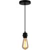 Industrial Mini Pendant Light Kit, E26 Vintage Style Black Cord Hanging Light Fixture,be Applicable Overhead Lamps for Farmhouse Bedroom Home Ceiling