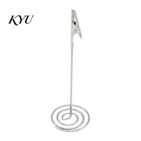 Metal Wire Name Card Stand Place Holder with Spiral Base, Table Numbers Display Wedding Number Holders Rack, Desktop Memo Photo Clip for Weddings And