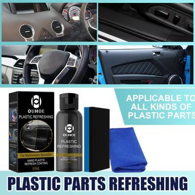 30/50ML Plastic Revitalizing Coating Agent, Plastic Parts Refurbish Agent For Car, Plastic Parts Retreading Agent Automotive Interior Cleaning Agent