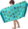 Beach Towel for Kids Velour Terry Blanket Throw for Swimming Bath Travel Camping and Picnic, Flamingo Lobster Octopus.