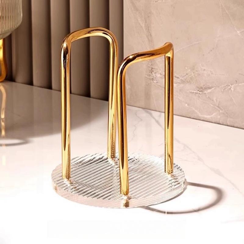 Double Cup Storage Rack Disposable Paper Plastic Cup Organizer Dispenser Light Luxury Acrylic Countertop Table Coffee Cup Holder