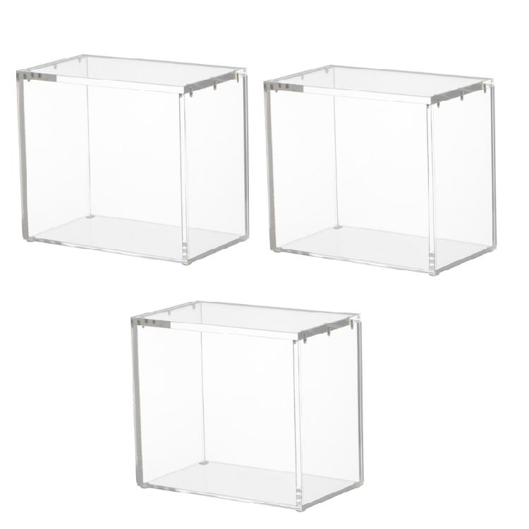 3Units Crystal Stacking Cases With Secure Magnetic Lids Office Desk Organizers For Valuable Figurines 1