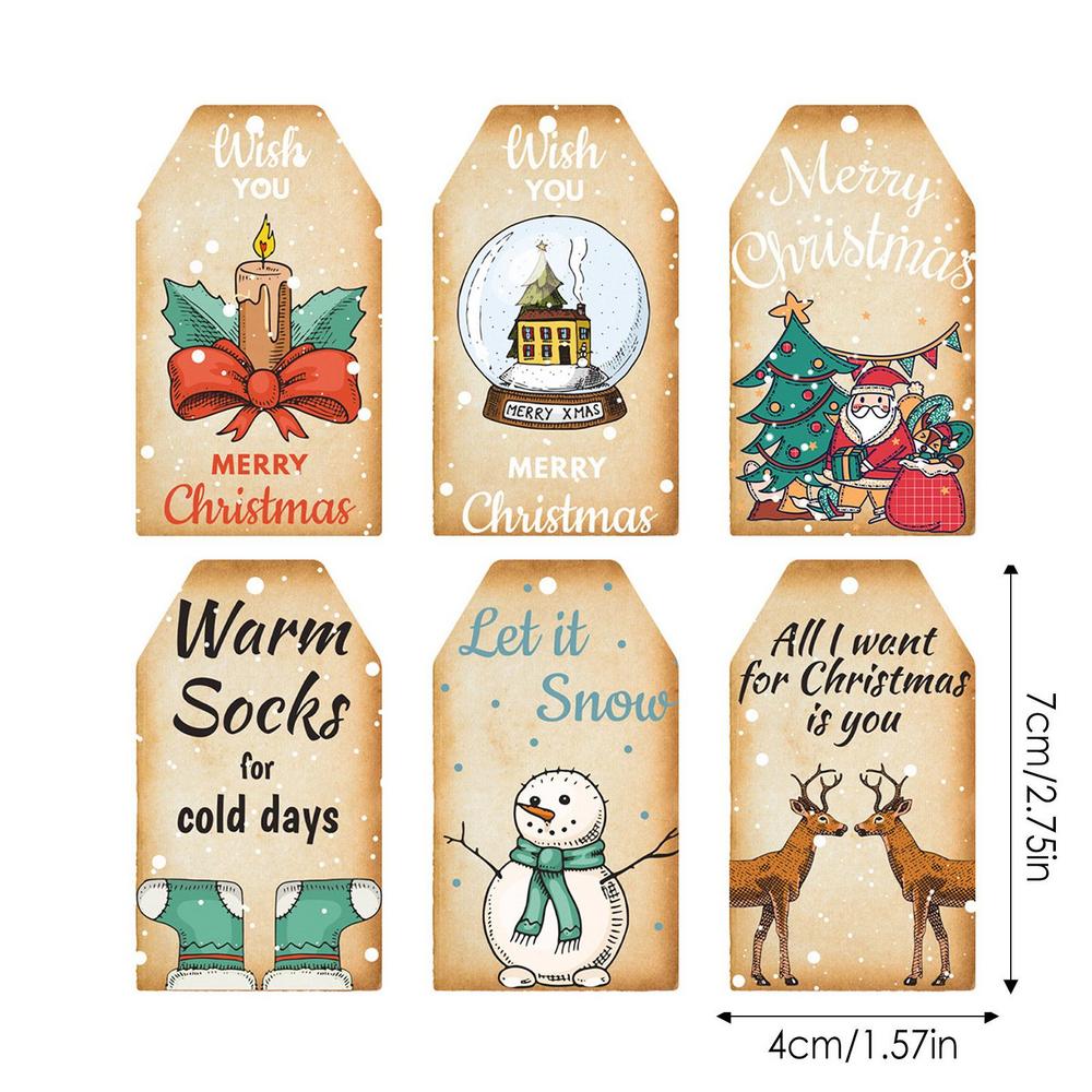 Tags For Christmas Presents 60 Pieces Christmas Tree Decoration Christmas Decoration Tags Christmas Ribbons For Family Friends