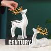 1Pair Resin Deer  Oranment Decoration For Living Room Bedroom Wine Cabinet Porch Decoration Resin Crafts