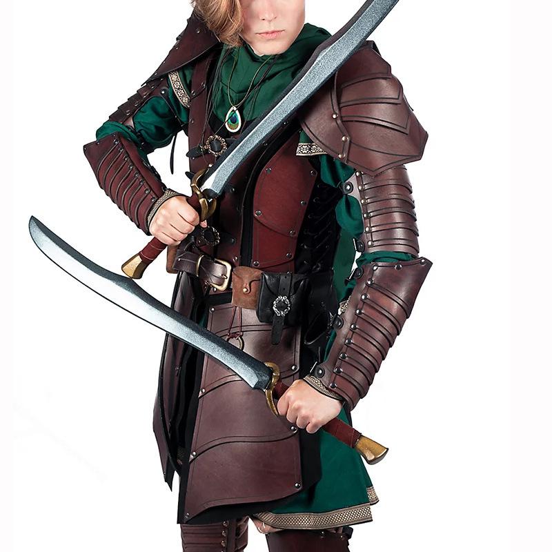 Europäische Mittelalterliche Elfenkrieger-Ritter Retro Schulterpanzer Rüstung COSPLAY Bühnenrequisite