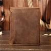 Men's Leather Vertical Wallet, Crazy Horse Wallet, Trendy Layer, Cowhide Wallet, Retro Style, Student Wallet