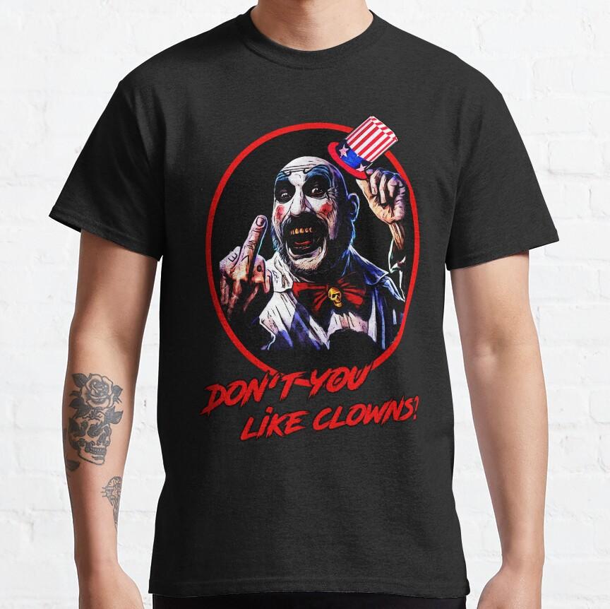 The Devils Rejects Horror Captain Spaulding Movie Scary House of 1000 Corpses Halloween 100 Cotton T Shirts Short Sleeve Tops