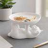 Anti-falling Storage Rack Jewelry Rack, Cat Shape, Anti-Falling Ring Holder, Durable Tray Resin Anti-Slip Space-Saving Organizer, for Home Bathroom