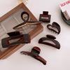 Versatile Heart-Shaped Chestnut Brown Acetate Shark Hair Clip