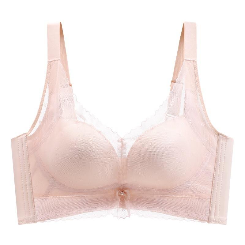

Нижнее белье большого размера, сборка, антипровисающий тонкий бюстгальтер с полной чашкой и подгрудной частью, сексуальный бюстгальтер для женщин, желающих похудеть 36/80C розовый