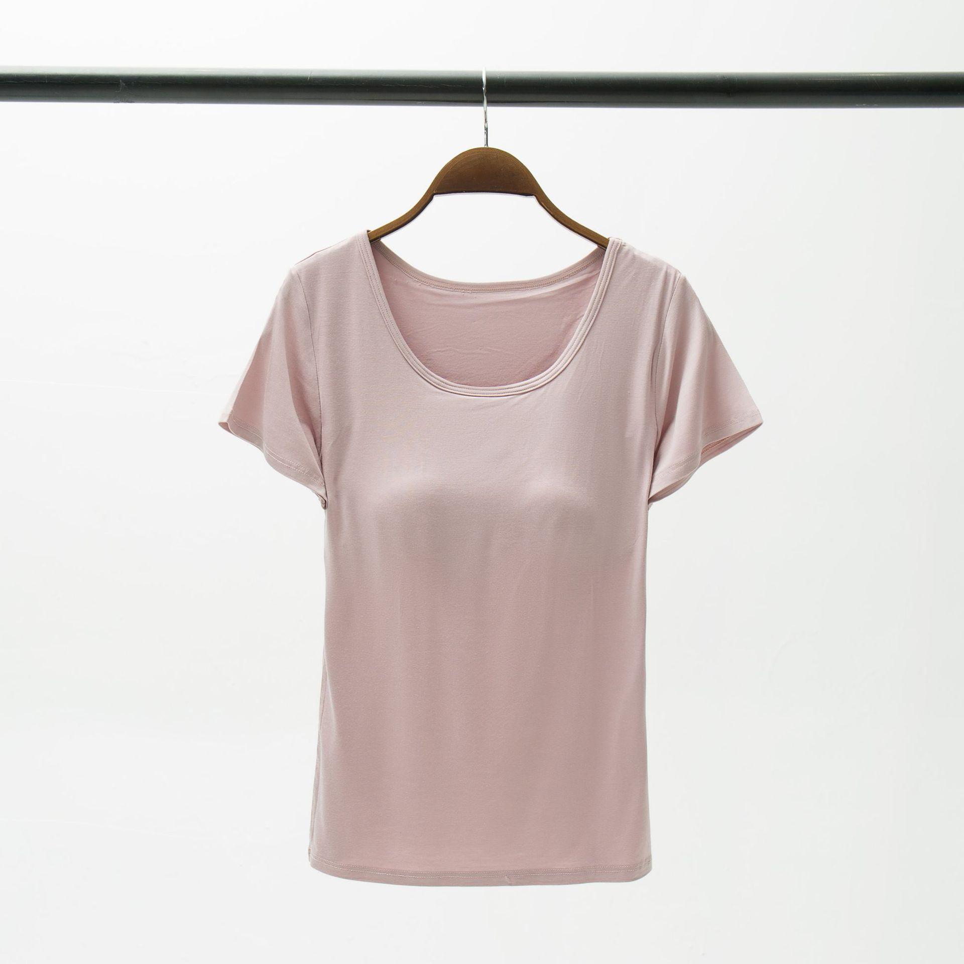 

Модальная футболка с коротким рукавом, с мягкими чашками, без косточек, с пятью пальцами, для сна, базовый слой XL